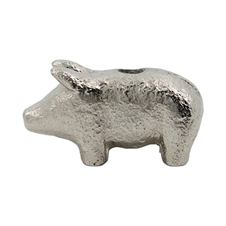 Pig Kerzenhalter 5cm, Antiksilber House Doctor