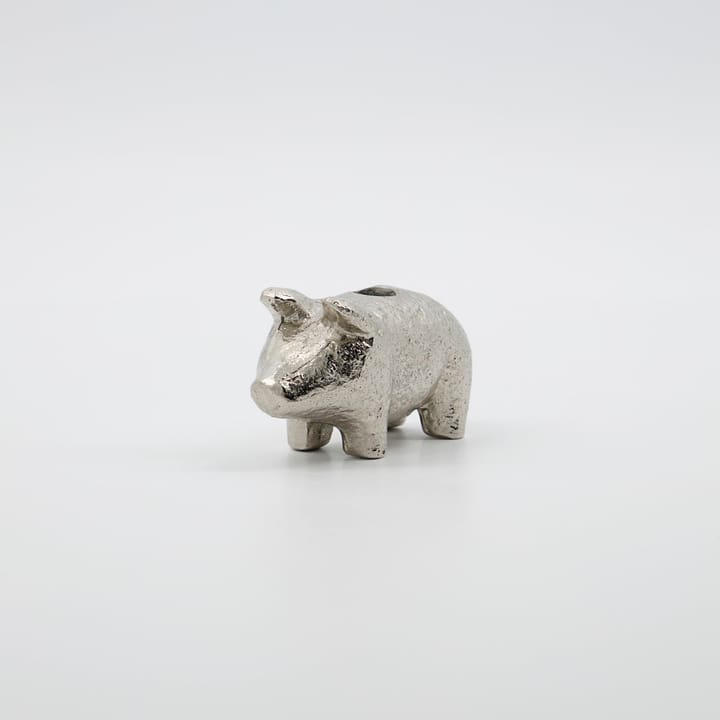 Pig Kerzenhalter 5cm, Antiksilber House Doctor