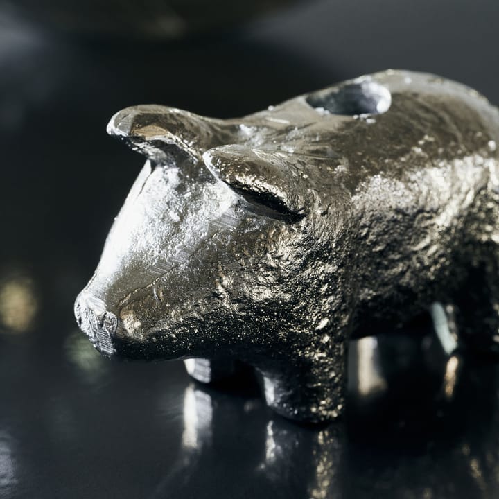 Pig Kerzenhalter 5cm, Antiksilber House Doctor