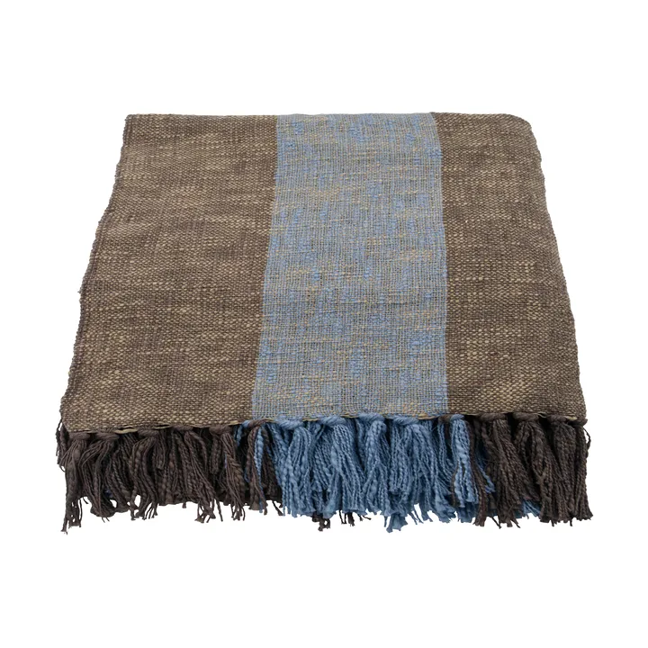Ponra Plaid 130x180 cm - Braun-Hellblau - House Doctor