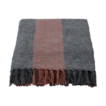 Ponra Plaid 130x180 cm - Khaki-Bränd rot - House Doctor