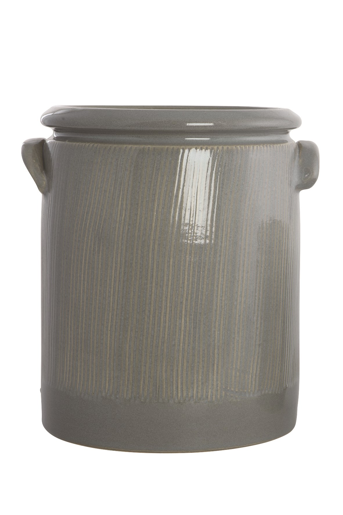 House Doctor Pottery Blumentopf 24 cm Hellgrau