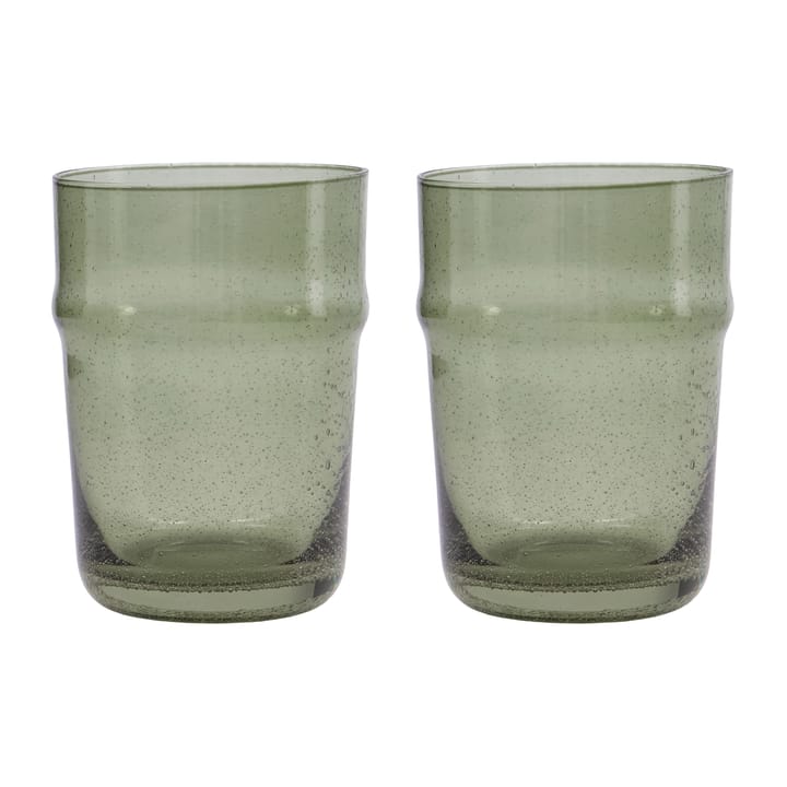 Rain Glas 10,5cm 2er Pack - grün - House Doctor
