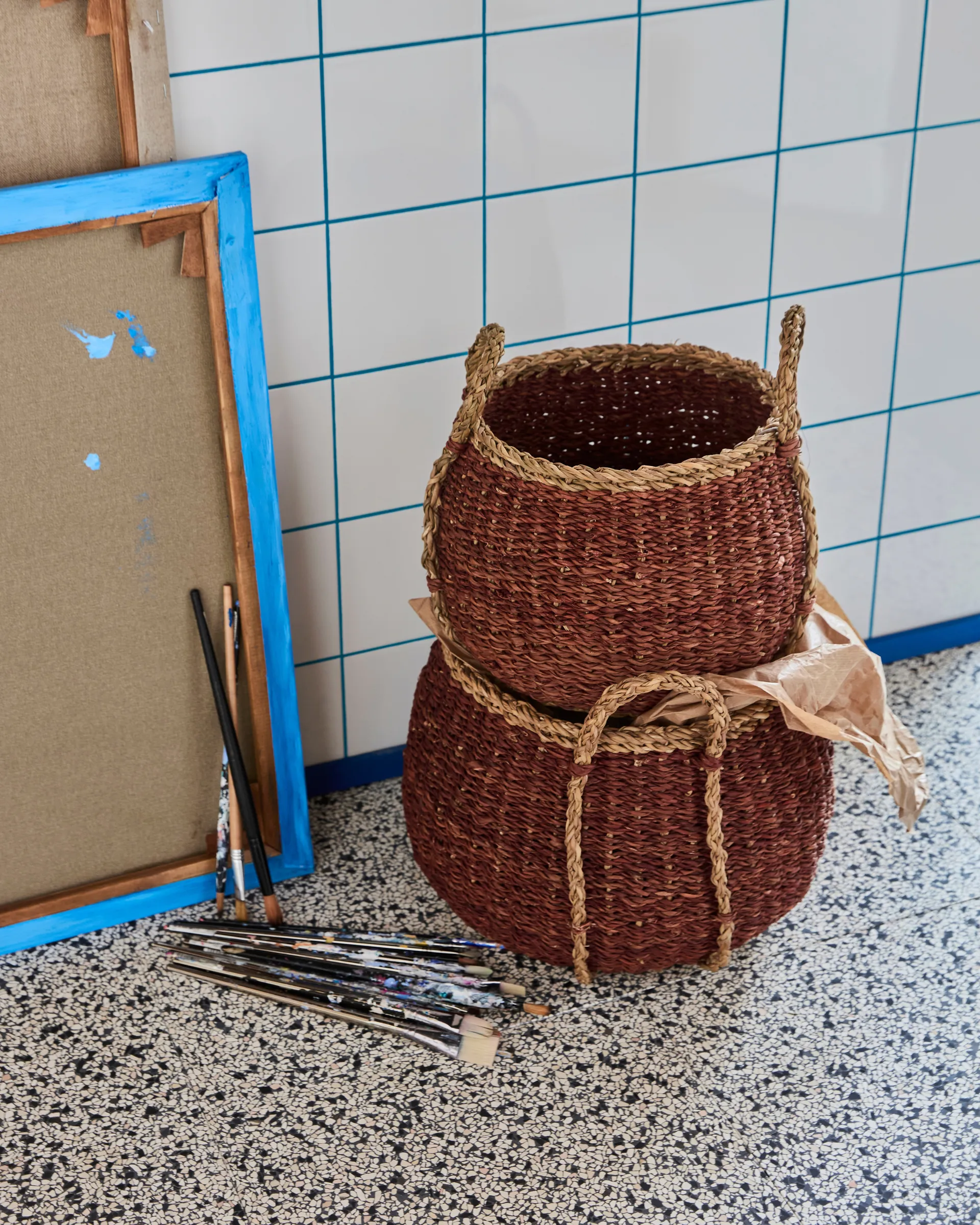 Rangi Aufbewahrungskorb 2-teilig, Braun House Doctor