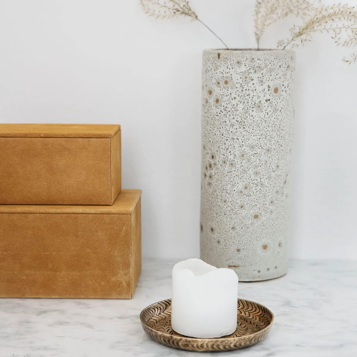 Rattan Tablett Messingfinish, 12cm House Doctor