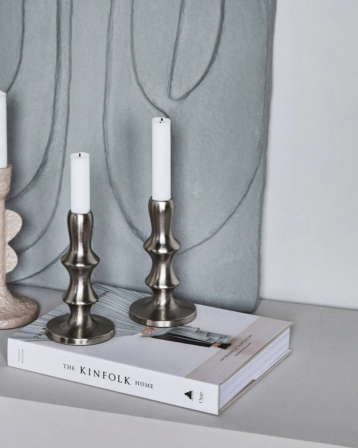 Reese Kerzenhalter 2-teilig, Silberfinish House Doctor