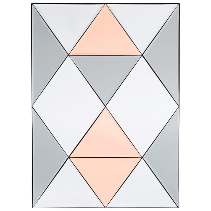 Rhomb Spiegel 50 x 70cm - weiß-grau-rosa - House Doctor