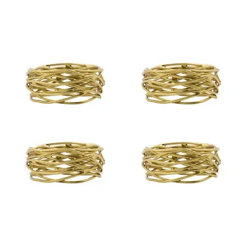 Ring Serviettenringe 4er-Pack - Golden - House Doctor