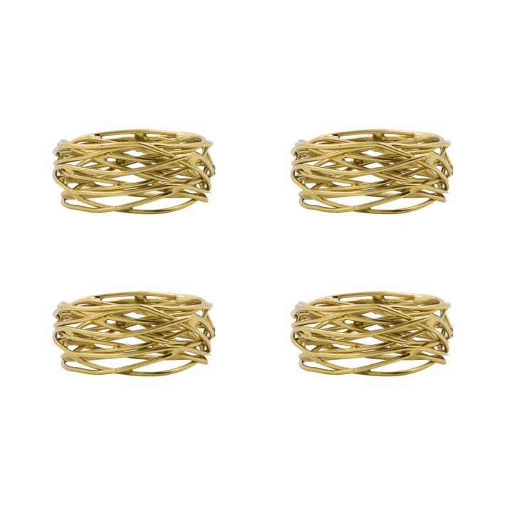 House Doctor Ring Serviettenringe 4er-Pack Golden