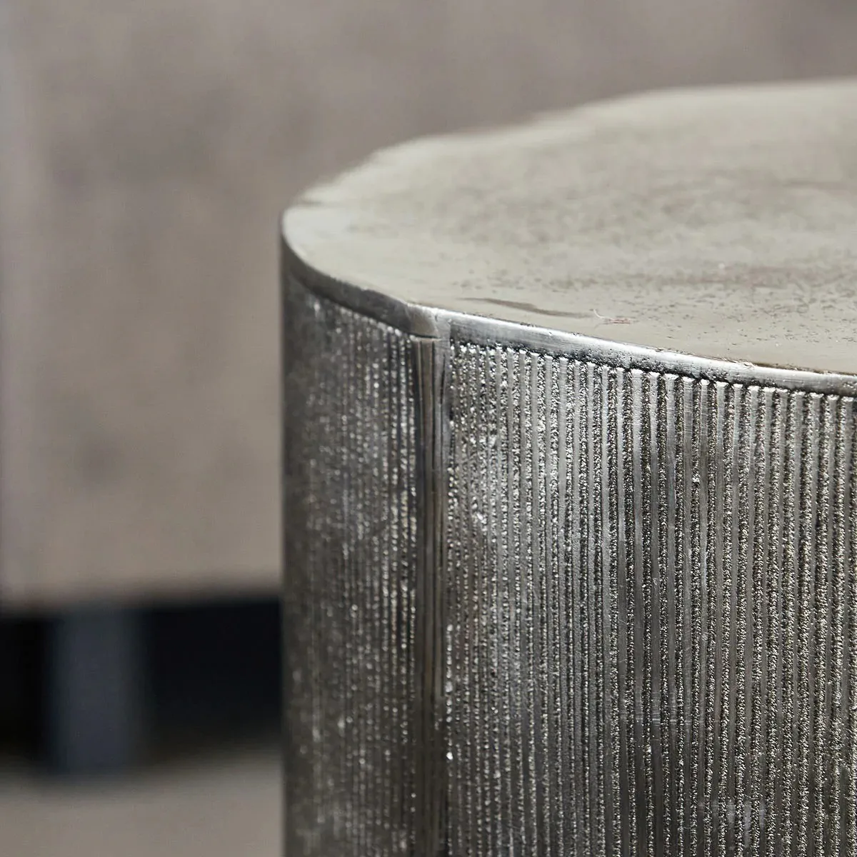 Rota Couchtisch 35cm, Gebürstetes Silber House Doctor