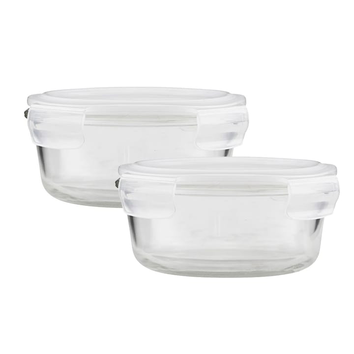 Rund Brotbox aus Glas 2er Pack - Ø16cm - House Doctor