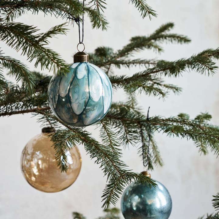 Runy Weihnachtsbaumkugel Ø8cm 2 Teile, Hellblau House Doctor