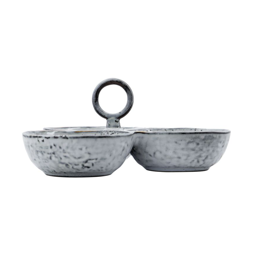 House Doctor Rustic Servierschalen Grau-Blau