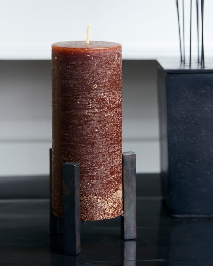 Rustic Wax Blockkerze 15cm 2er Pack, Cognac House Doctor