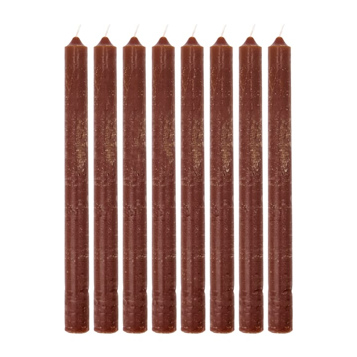 Rustic Wax  Kerze 25cm 8er Pack - Cognac - House Doctor