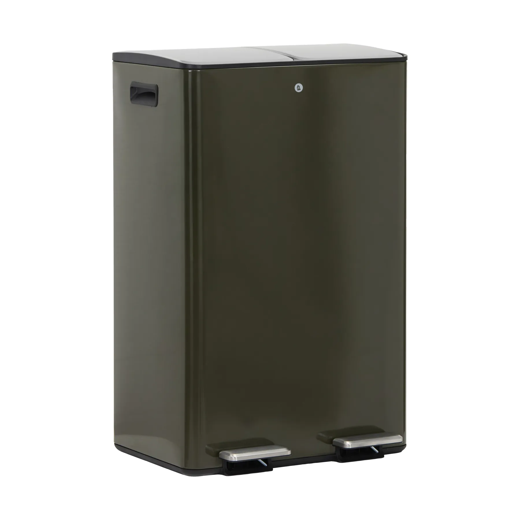 Schwarzer Papierkorb, Deep green, 46x35,5x71 cm House Doctor