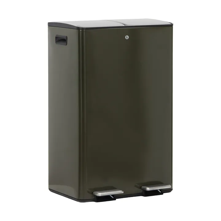 Schwarzer Papierkorb - Deep green, 46x35,5x71 cm - House Doctor