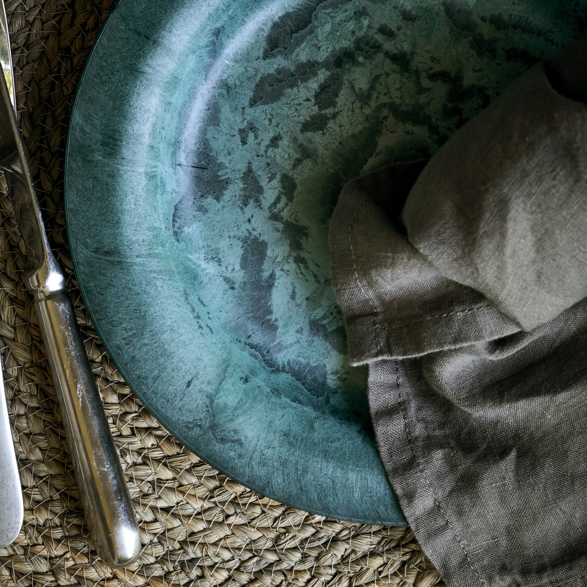 Serveur kleiner Teller 18cm 4er Pack, Grün House Doctor