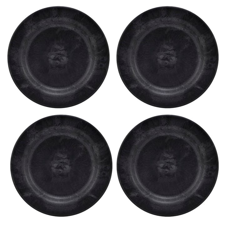 Serveur kleiner Teller 18cm 4er Pack - Schwarz - House Doctor