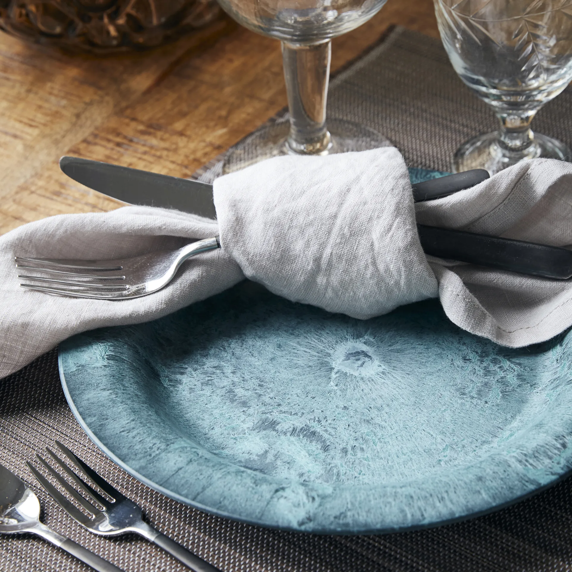 Serveur Teller 24cm 4er Pack, Grün House Doctor