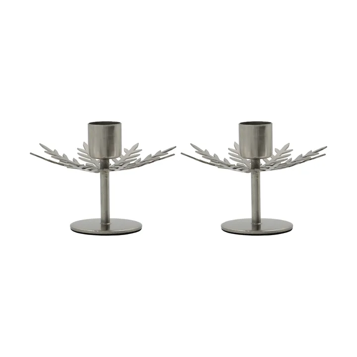 Snowflake Kerzenhalter 2er Pack - Silver finish - House Doctor