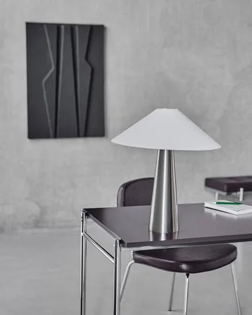 Soffi Tischlampe - Gebürstet Silber-Off-White, Ø42x48 cm - House Doctor