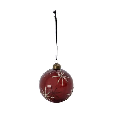 Star Weihnachtskugel Ø8 cm 4er-Pack - Bordeaux - House Doctor