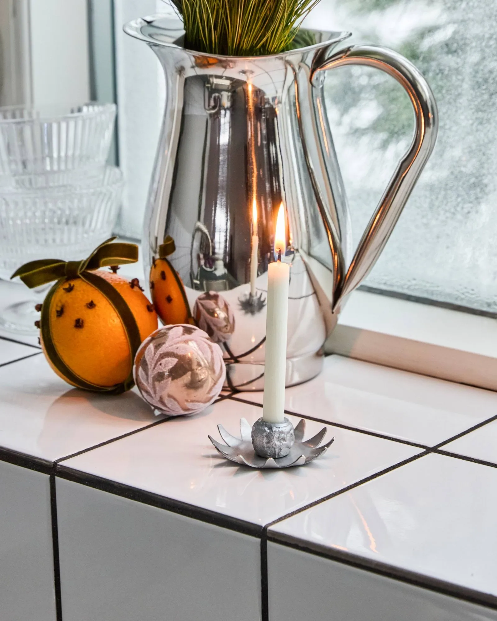 Starry Kerzenhalter, Silver finish House Doctor