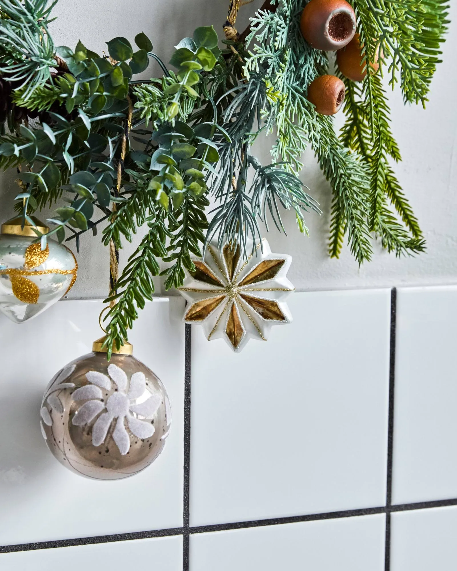 Stella Weihnachtsanhänger 4er Pack, Weiß House Doctor