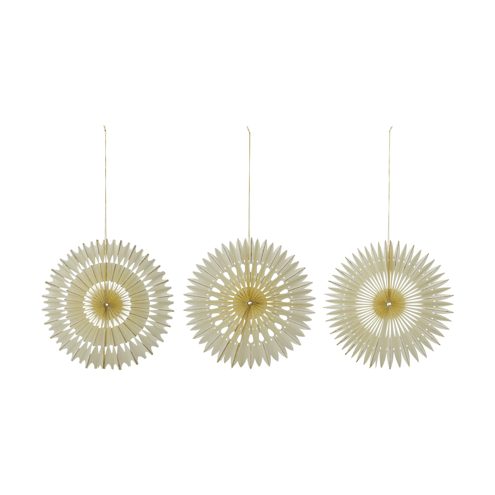 Stelle Weihnachtsanhänger 3er Pack, Off-White, Ø30 cm House Doctor