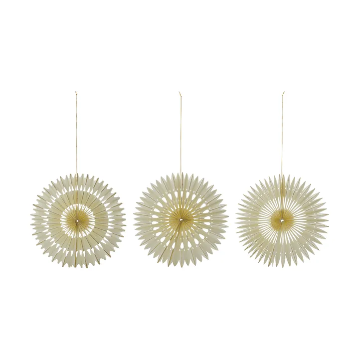 Stelle Weihnachtsanhänger 3er Pack - Off-White, Ø30 cm - House Doctor