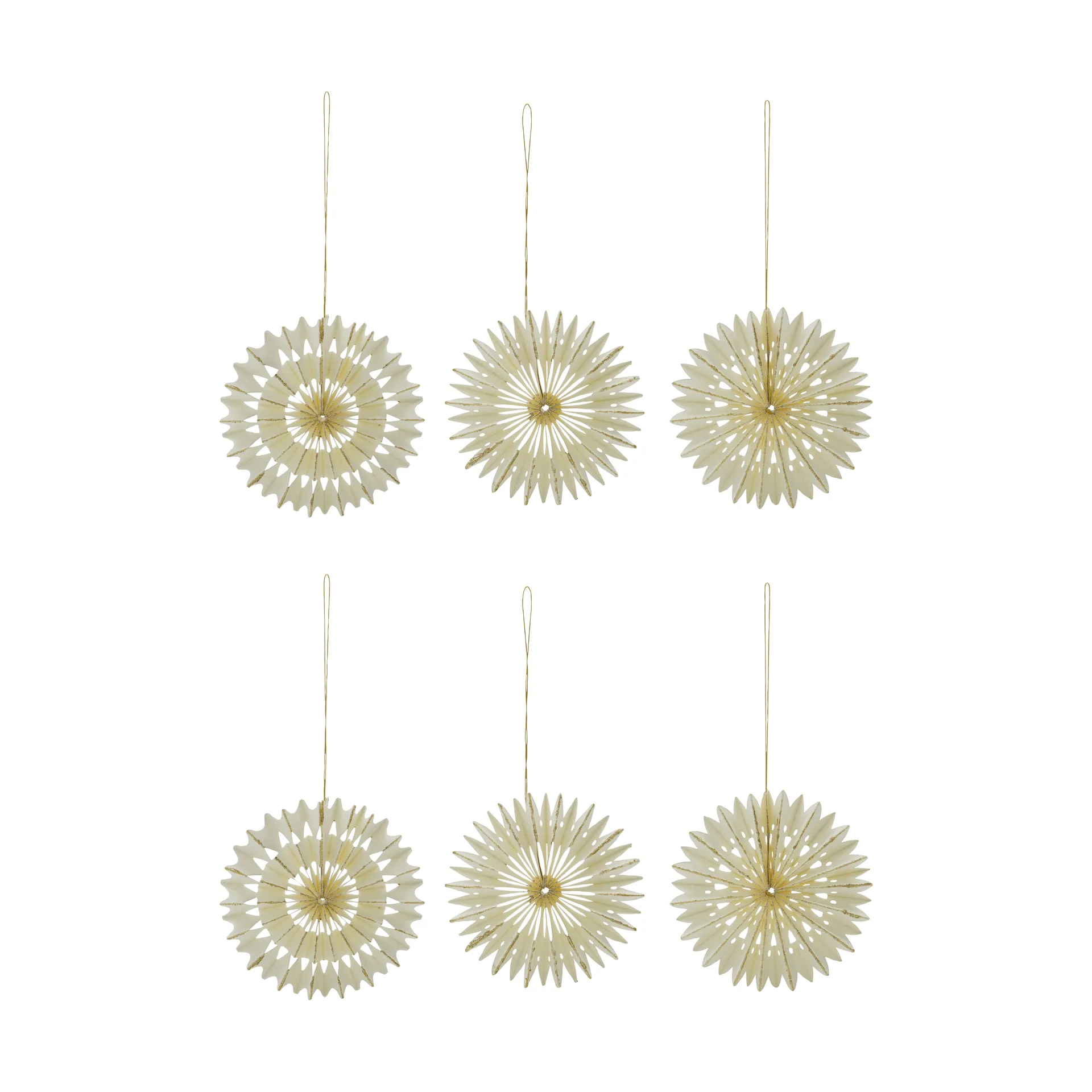 Stelle Weihnachtsanhänger 6er Pack, Off-White, Ø10,5 cm House Doctor