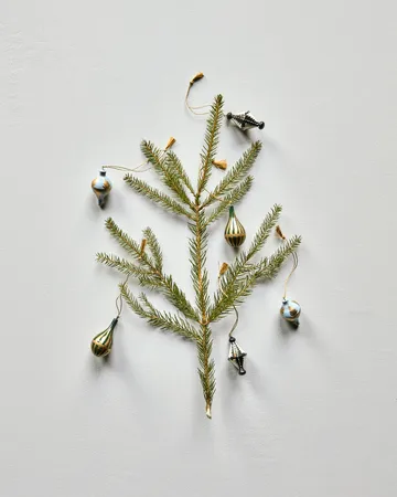 Stero Weihnachtsanhänger 6er Pack - Schwarz, Weiß, Gold, Blau, Grün - House Doctor