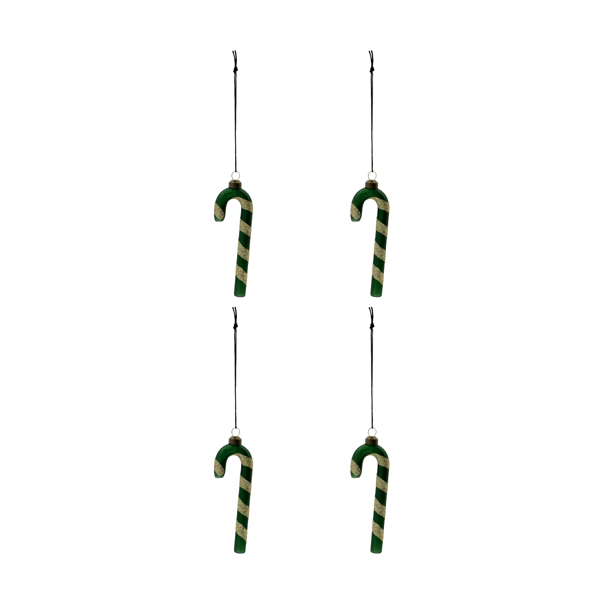 Stick Weihnachtshänger 4er Pack, Grün House Doctor