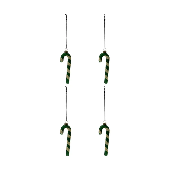 Stick Weihnachtshänger 4er Pack - Grün - House Doctor