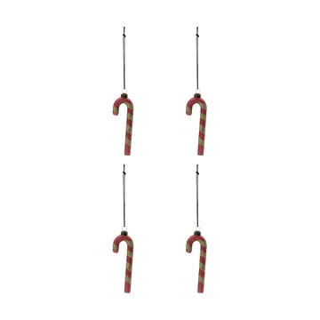 Stick Weihnachtshänger 4er Pack - Staubig Rot - House Doctor
