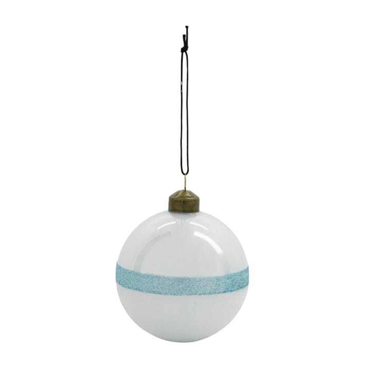 Stripe Weihnachtskugel Ø8cm, Hellblau House Doctor