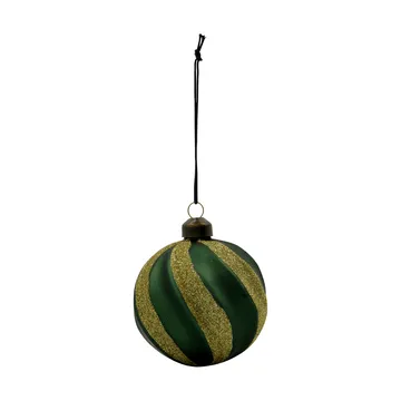 Swirl Christbaumkugel 4er Pack - Grün-Gold - House Doctor