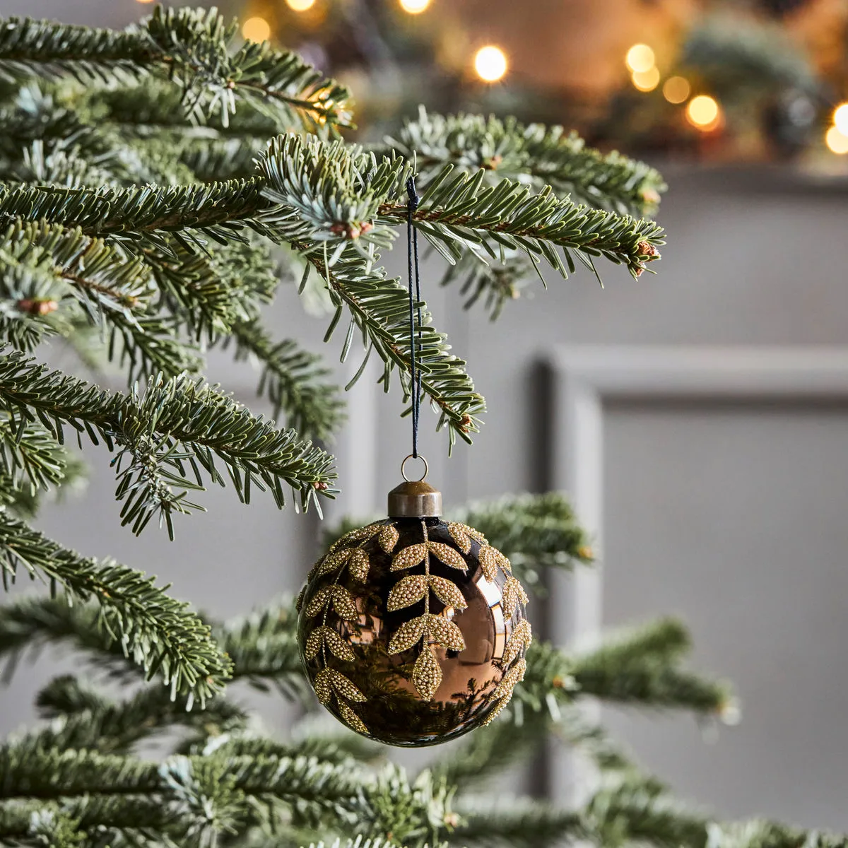 Tani Weihnachtskugel Ø8 cm 4er-Pack, Braun House Doctor