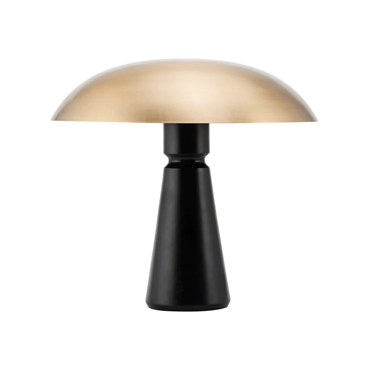 House Doctor Tischleuchte Opal Schwarz – Retro Design Aus Eisen & Messing, 34 Cm Hoch