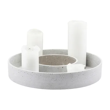 The Ring Adventsleuchter für Blockkerzen - Beton - House Doctor