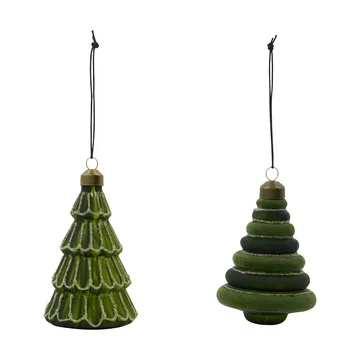 Tree Weihnachtsanhänger 2er Pack - Grün - House Doctor