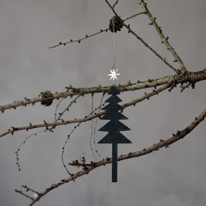 Tree with Star Weihnachtsanhänger 3er Pack - Schwarz - House Doctor