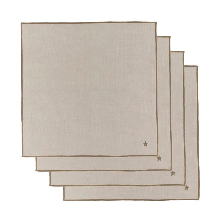 Twinkle Stoffserviette 40x40cm 4er Pack, Taupe House Doctor