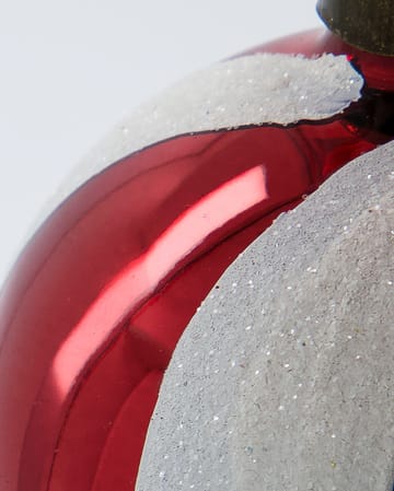 Twister Weihnachtsbaumkugel Ø6 cm 4er pack - Weiß-rot - House Doctor