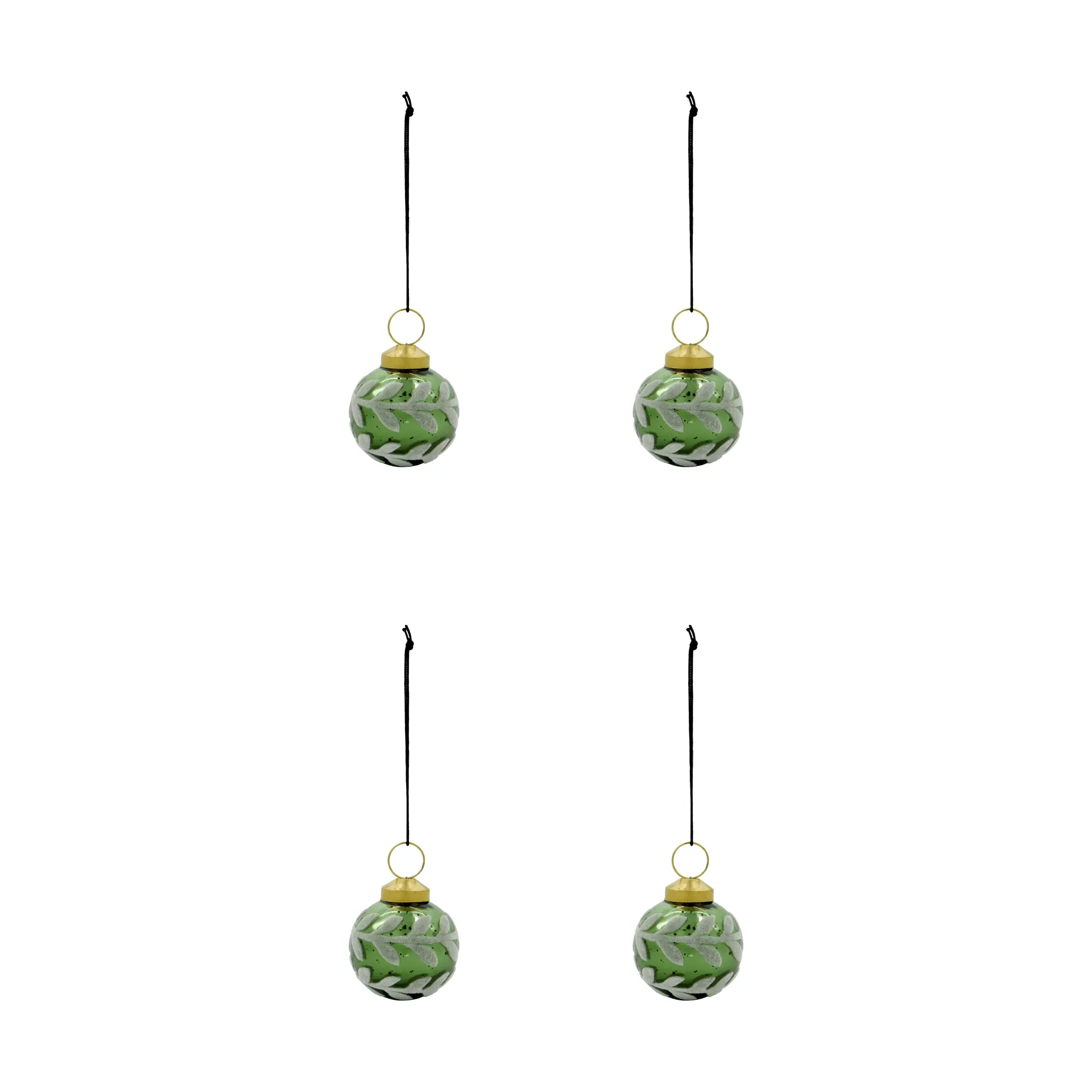 Vellu Christbaumkugeln 4er Pack, Grün House Doctor