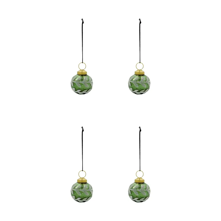 Vellu Christbaumkugeln 4er Pack - Grün - House Doctor