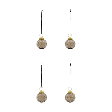 Vellu Christbaumkugeln 4er Pack - Sand - House Doctor