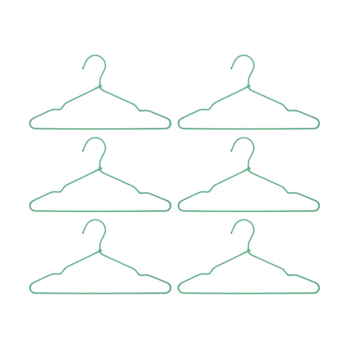 Wire Kleiderbügel 6er Pack - Grün - House Doctor