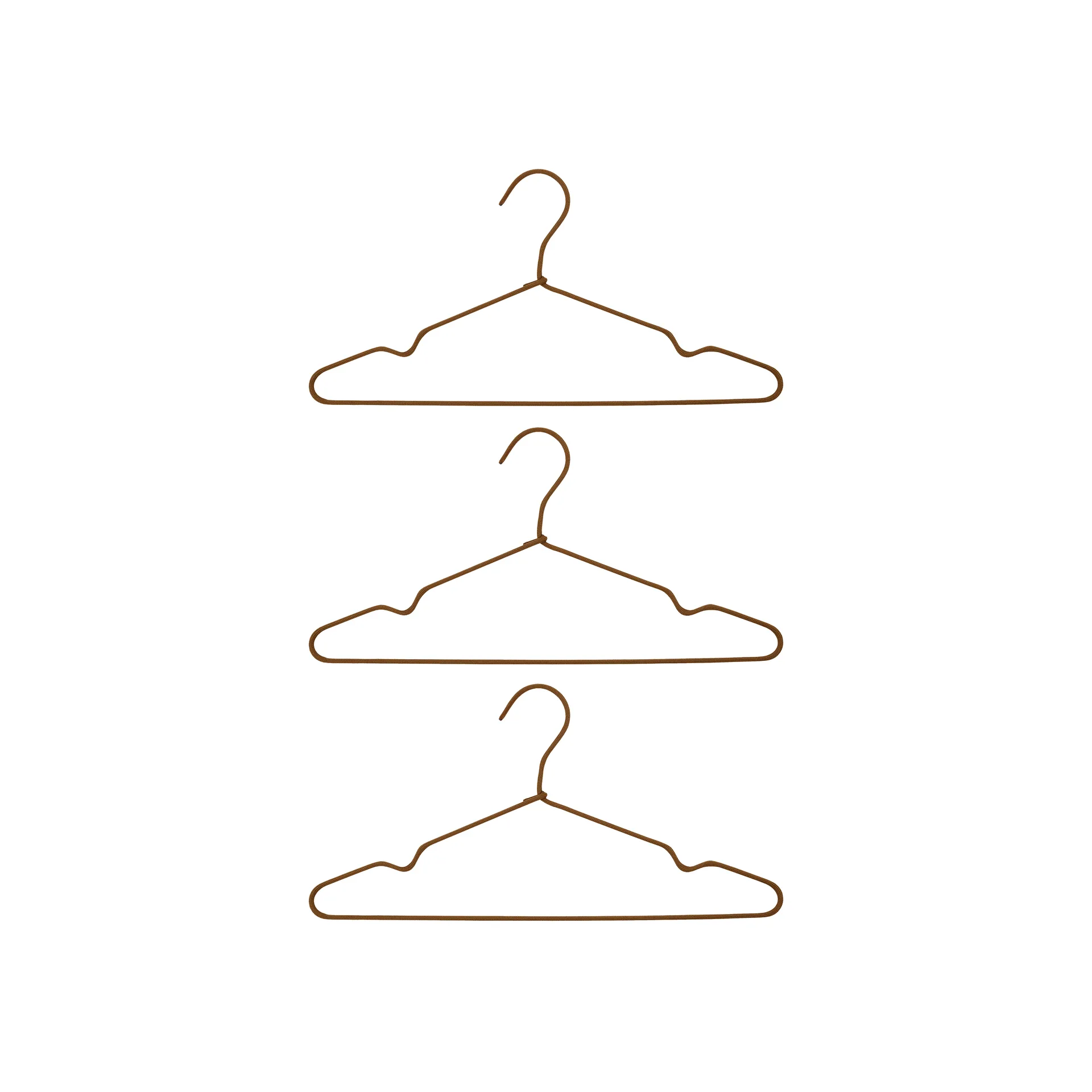 Wire Kleiderhaken 3er Pack, Braun House Doctor